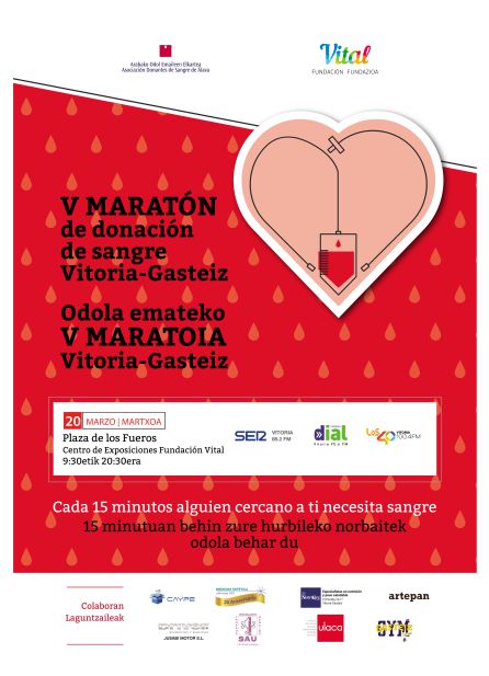 V maratón de donación de sangre de Vitoria-Gasteiz V maratón de donación de sangre de Vitoria-Gasteiz