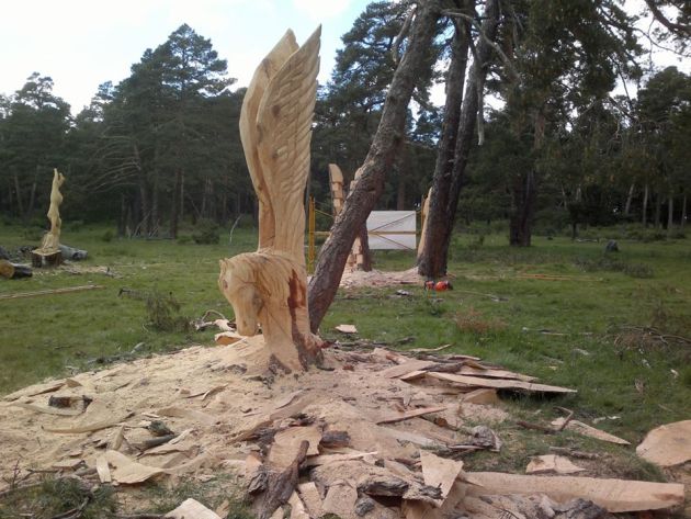 Homenaje a los músicos de Guadalajara a través de un violonchelo esculpido en la madera seca de un pino: Un violonchelo esculpido en madera homenajea a los músicos de Guadalajara Homenaje a los músicos de Guadalajara a través de un violonchelo esculpido en la madera seca de un pino: Un violonchelo esculpido en madera homenajea a los músicos de Guadalajara