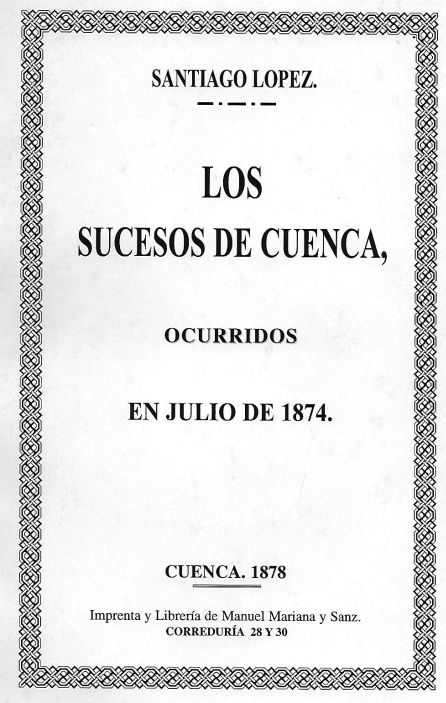 Portada del primer libro de Santiago López. Portada del primer libro de Santiago López.