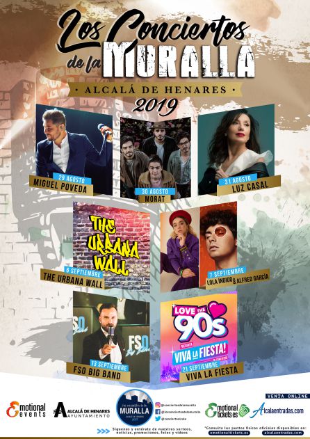 Conciertos. Fiestas populares.: Miguel Poveda, Luz Casal, Morat y Lola Índigo con Alfred actuarán en Alcalá Conciertos. Fiestas populares.: Miguel Poveda, Luz Casal, Morat y Lola Índigo con Alfred actuarán en Alcalá