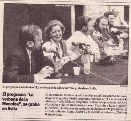 Noticia sobre la grabación del programa que se publicó el 17 de junio de 1995 Noticia sobre la grabación del programa que se publicó el 17 de junio de 1995