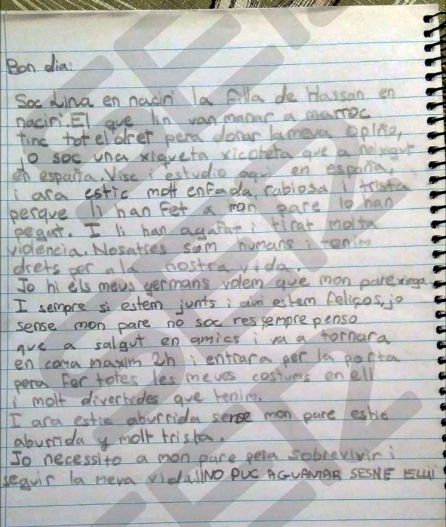 Carta abierta de la hija de Hassán: "Soc Lina en Naciri, la filla de Hassan el que lin van manar a marroc..." Carta abierta de la hija de Hassán: "Soc Lina en Naciri, la filla de Hassan el que lin van manar a marroc..."