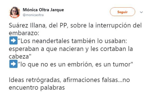 #YoFuiNeandertal, así responden los políticos valencianos a las declaraciones de Suárez Illana sobre el aborto #YoFuiNeandertal, así responden los políticos valencianos a las declaraciones de Suárez Illana sobre el aborto