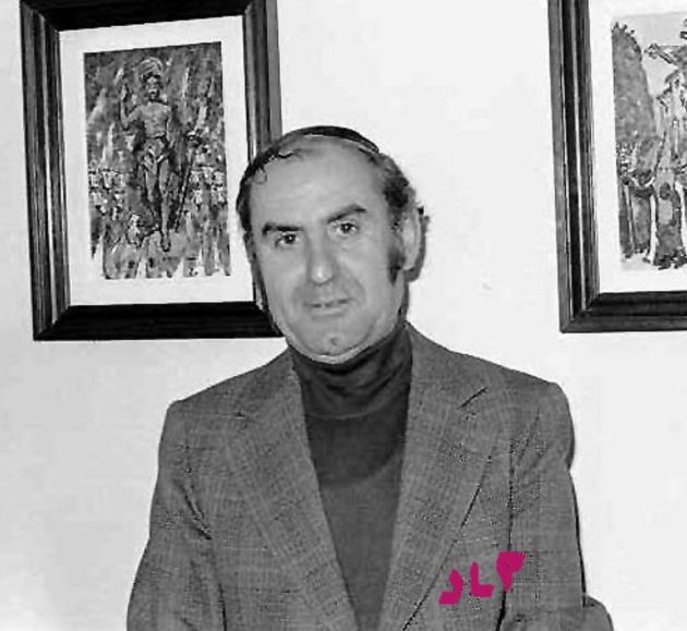 Óscar Pinar en una exposición sobre Semana Santa, 1980. Óscar Pinar en una exposición sobre Semana Santa, 1980.