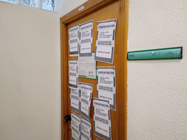 Puerta del despacho del profesor de la Facultad de Ciencias de la Educación de la Universidad de Granada (UGR) acusado de acoso por siete alumnas Puerta del despacho del profesor de la Facultad de Ciencias de la Educación de la Universidad de Granada (UGR) acusado de acoso por siete alumnas