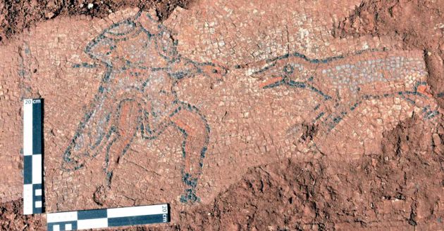 Otra de las escenas ilustrativas localizadas en el yacimiento romano de Terrinches (Ciudad Real) Otra de las escenas ilustrativas localizadas en el yacimiento romano de Terrinches (Ciudad Real)