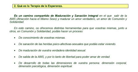 Una web que opera en España ofrece "un método de sanación integral" para la homosexualidad Una web que opera en España ofrece "un método de sanación integral" para la homosexualidad
