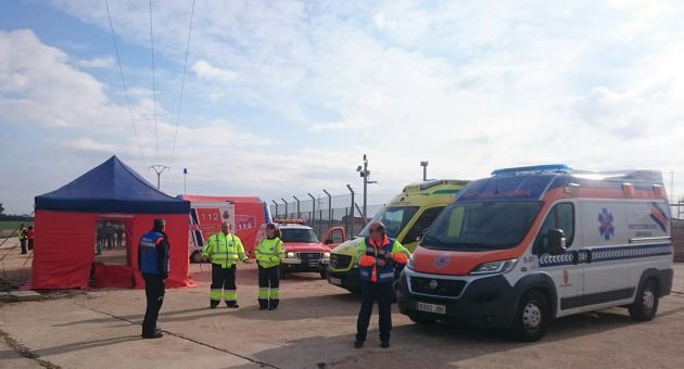 Personal de 8 organismos diferentes participan en un simulacro de incendio en el almacén subterráneo de gas de Yela (Guadalajara): Simulacro de incendio en el almacén subterráneo de gas en Yela Personal de 8 organismos diferentes participan en un simulacro de incendio en el almacén subterráneo de gas de Yela (Guadalajara): Simulacro de incendio en el almacén subterráneo de gas en Yela