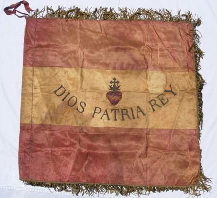 Bandera carlista del siglo XIX. Bandera carlista del siglo XIX.