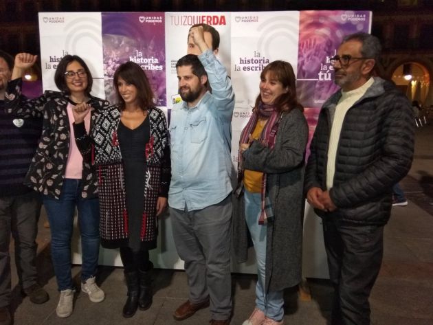Acto de Unidas Podemos en La Corredera. Acto de Unidas Podemos en La Corredera.