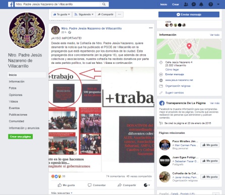 La cofradía lanzó un comunicado oficial contra la publicación socialista que encendió la polémica y el enfrentamiento entre algunos vecinos, arreciando las críticas contra el Psoe. La cofradía lanzó un comunicado oficial contra la publicación socialista que encendió la polémica y el enfrentamiento entre algunos vecinos, arreciando las críticas contra el Psoe.