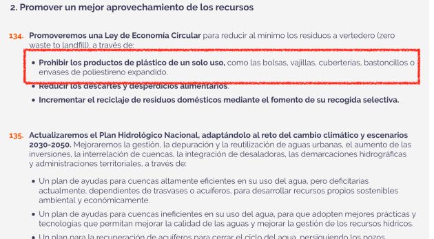 Ciudadanos propone eliminar el plástico pero lo usa en su propaganda electoral Ciudadanos propone eliminar el plástico pero lo usa en su propaganda electoral