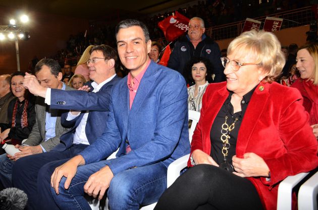 El presidente del Gobierno, Pedro Sánchez en un acto de campaña del PSOE en el pabellón Florida Babel, Alicante El presidente del Gobierno, Pedro Sánchez en un acto de campaña del PSOE en el pabellón Florida Babel, Alicante