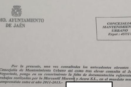 Documento del Ayuntamiento de Jaén. Documento del Ayuntamiento de Jaén.