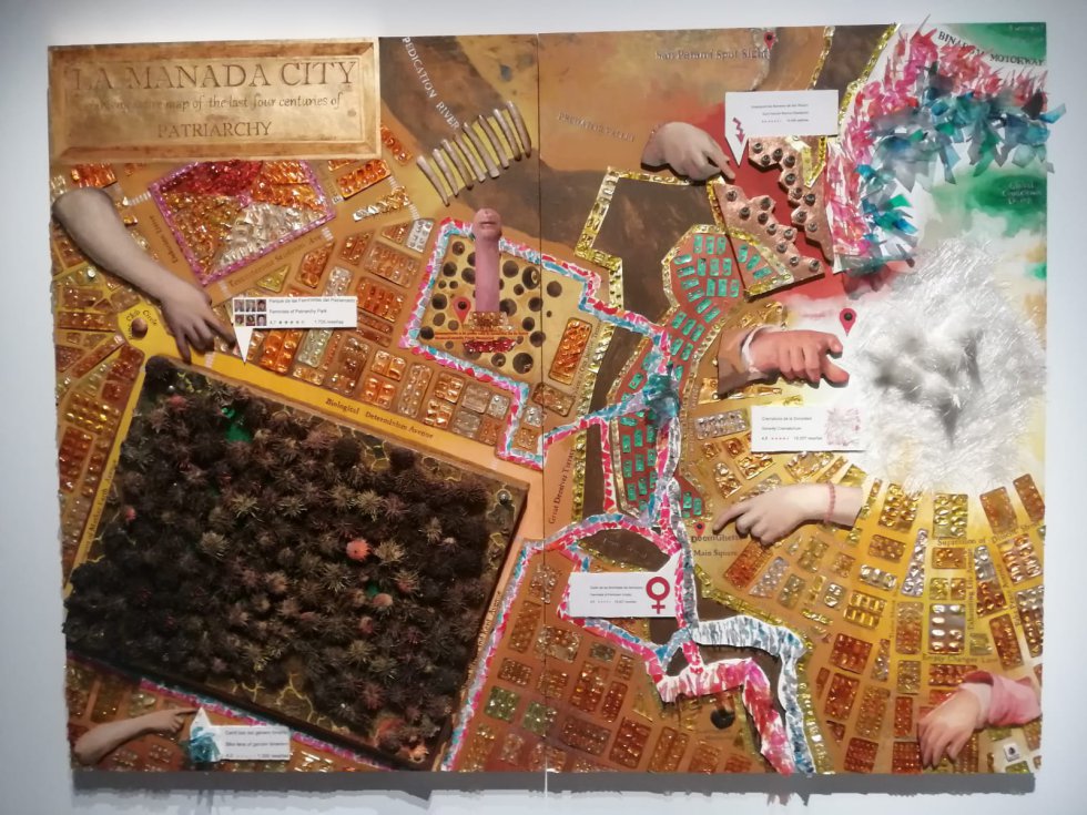 'La ManadaCity, mapa conmemorativo de los cuatro úlitmos siglos de patriarcado', de Inma Rodríguez-Cunill 'La ManadaCity, mapa conmemorativo de los cuatro úlitmos siglos de patriarcado', de Inma Rodríguez-Cunill