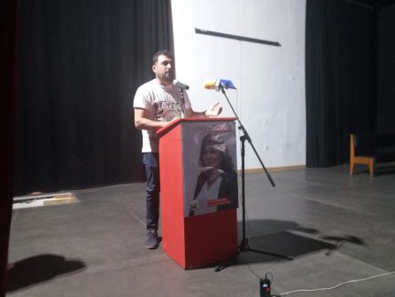 Momento de la intervención de Blas Días Piñar Momento de la intervención de Blas Días Piñar