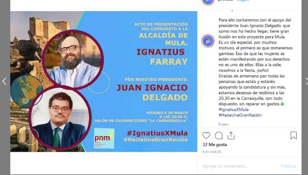 Ignatius Farray podría ser alcalde... ¡de Mula! Ignatius Farray podría ser alcalde... ¡de Mula!