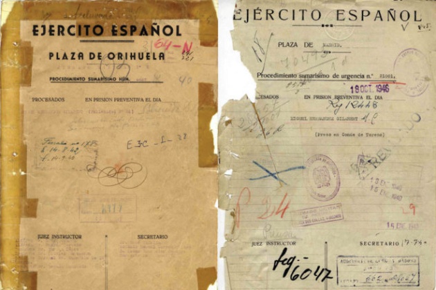 Procedimiento sumarísimo a Miguel Hernández Procedimiento sumarísimo a Miguel Hernández