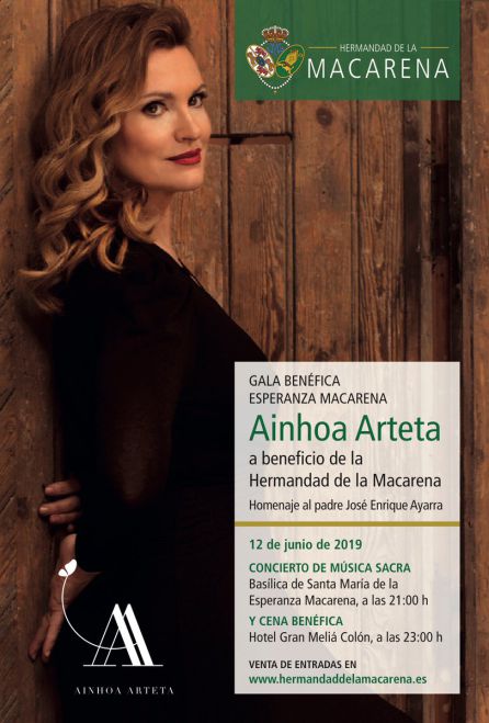 Cartel de la cita benéfica que protagonizará la soprano Ainhoa Arteta Cartel de la cita benéfica que protagonizará la soprano Ainhoa Arteta