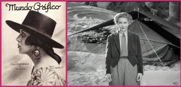 La Argentinita y fotograma de la película “La mujer en la luna” La Argentinita y fotograma de la película “La mujer en la luna”