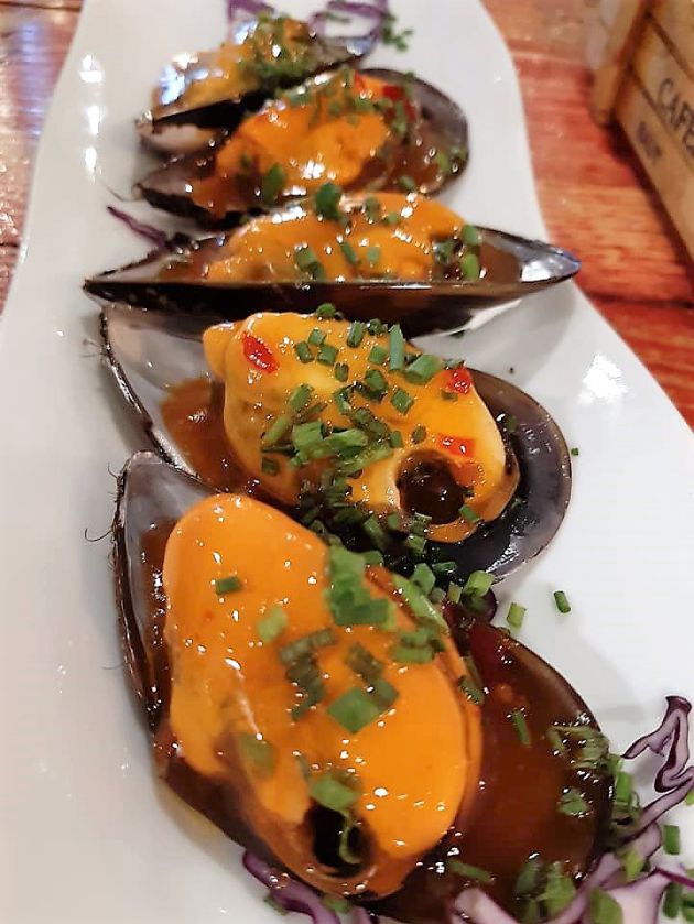 Mejillones con vinagreta tailandesa Mejillones con vinagreta tailandesa