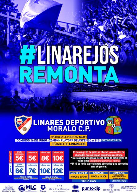 Cartel del partido Linares-Moralo, 16 junio 2019 Cartel del partido Linares-Moralo, 16 junio 2019