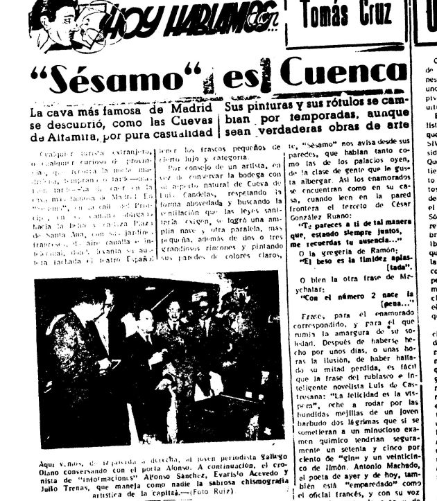 Crónica de Jesús Sotos en Ofensiva, 1955. Crónica de Jesús Sotos en Ofensiva, 1955.