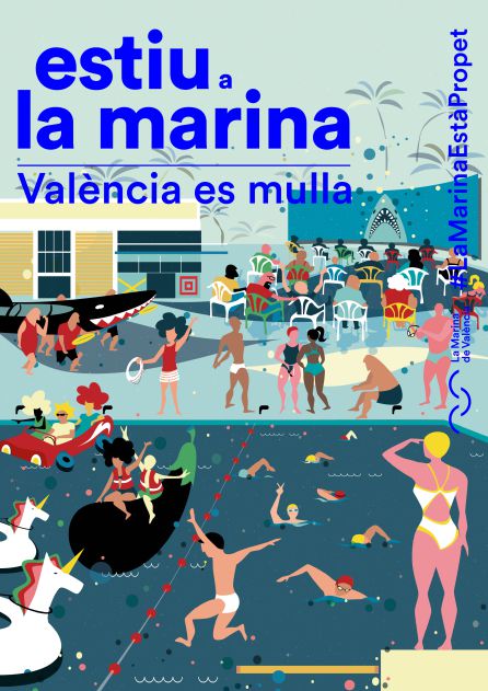 Cartel anunciador de la campaña "Estiu a la marina Cartel anunciador de la campaña "Estiu a la marina