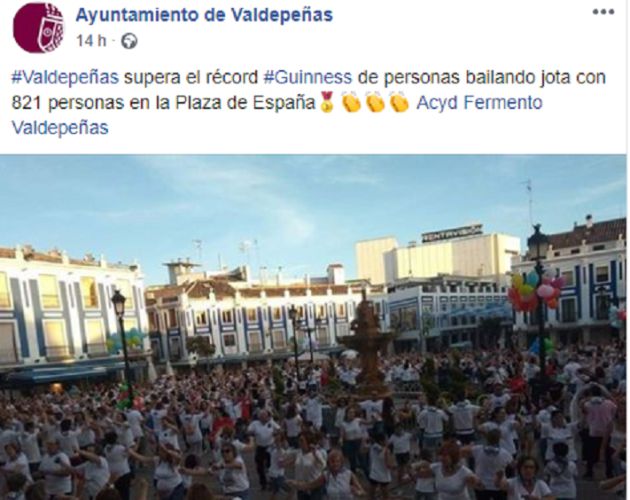 Valdepeñas, en el Guinness de los récords Valdepeñas, en el Guinness de los récords