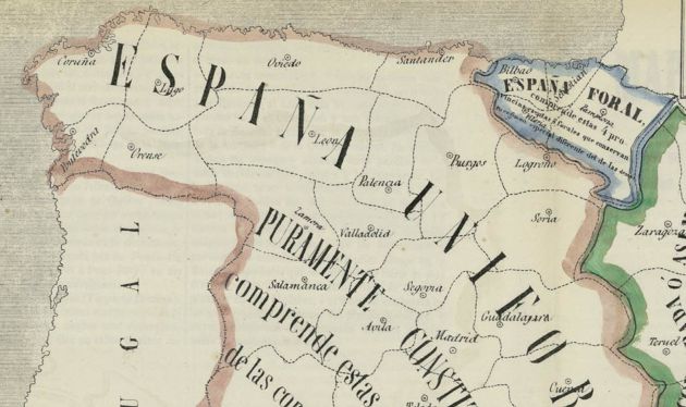 Mapa político de España. 1852 Mapa político de España. 1852