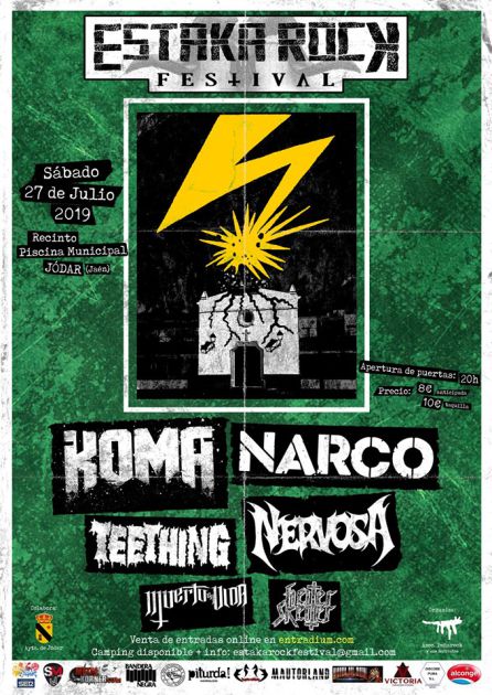 Cartel anunciador del Estaka Rock Festival, una de lasactividades que más expectación genera en este mes de julio Cartel anunciador del Estaka Rock Festival, una de lasactividades que más expectación genera en este mes de julio