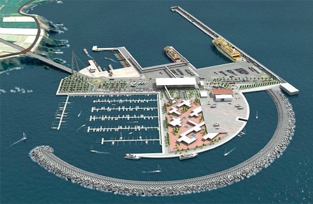 Infografía del futuro puerto de Fonsalía Infografía del futuro puerto de Fonsalía