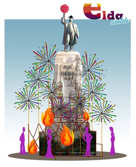 Boceto de la Falla Oficial del 90 aniversario de las Fallas de Elda. Boceto de la Falla Oficial del 90 aniversario de las Fallas de Elda.