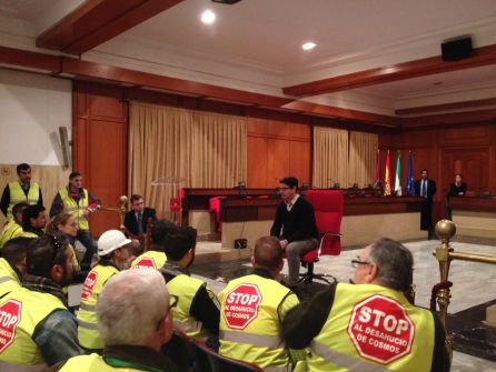 Pedro García en negociación con los trabajadores de Cosmos durante su etapa como presidente de la GMU Pedro García en negociación con los trabajadores de Cosmos durante su etapa como presidente de la GMU