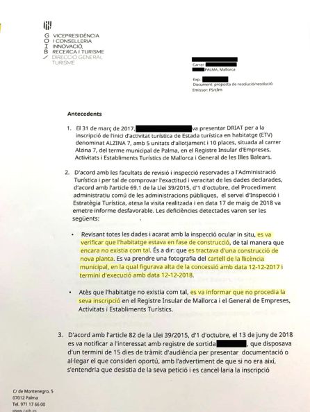 El 60% de las peticiones de alquiler vacacional no han presentado toda la documentación que requiere Turisme El 60% de las peticiones de alquiler vacacional no han presentado toda la documentación que requiere Turisme