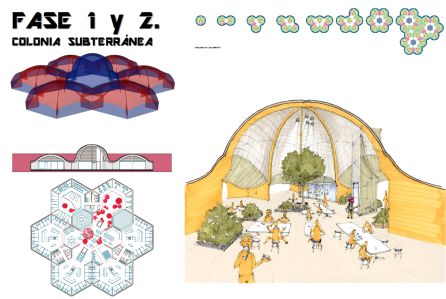 Diseño de la colonia subterránea del estudiante Andrés García Diseño de la colonia subterránea del estudiante Andrés García