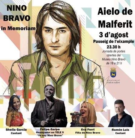Cartel del festival de homenaje a Nino Bravo en Aielo de Malferit Cartel del festival de homenaje a Nino Bravo en Aielo de Malferit