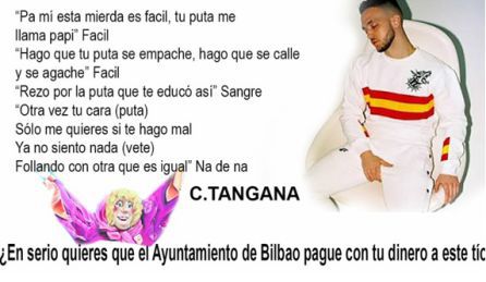C. Tangana, fuera de las fiestas de Bilbao, sin coste C. Tangana, fuera de las fiestas de Bilbao, sin coste