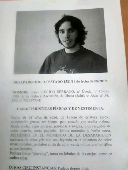 La Policía busca a un vecino de Úbeda desaparecido desde ayer La Policía busca a un vecino de Úbeda desaparecido desde ayer
