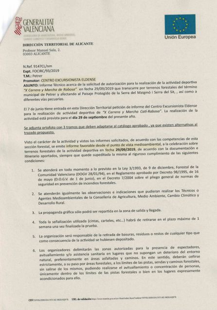 Informe favorable de Medio Ambiente Informe favorable de Medio Ambiente