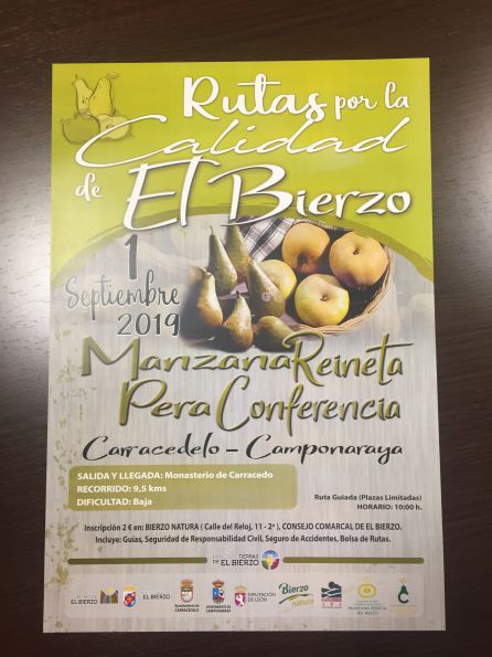 Cartel de la 2ª edición de las Rutas por la Calidad del Bierzo. Cartel de la 2ª edición de las Rutas por la Calidad del Bierzo.