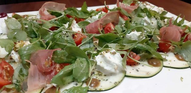 Carpaccio de calabacín Carpaccio de calabacín