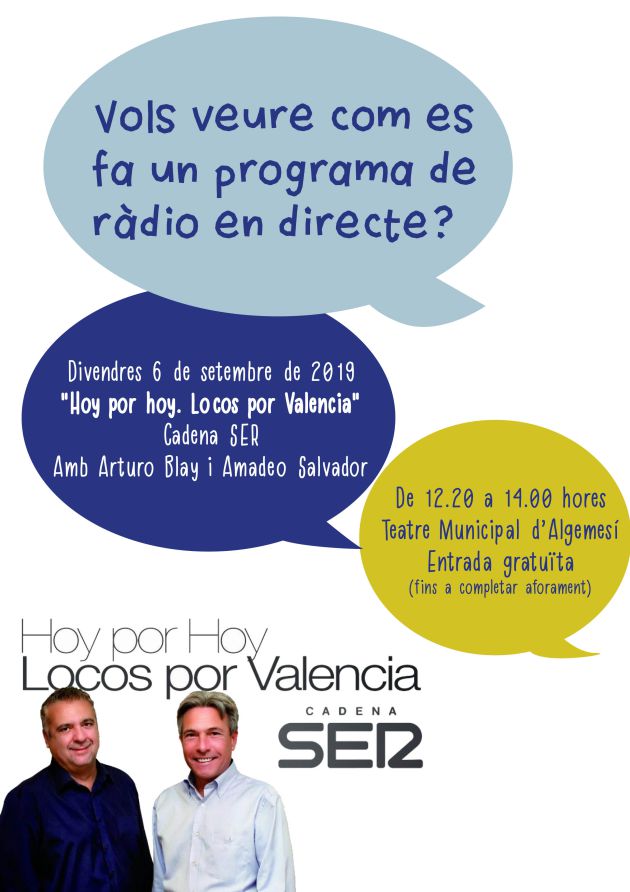 Cartel anunciador del programa Hoy por Hoy Locos por Valencia Cartel anunciador del programa Hoy por Hoy Locos por Valencia