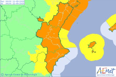 La gota fría pondrá este miércoles en aviso naranja a toda la Comunitat Valenciana La gota fría pondrá este miércoles en aviso naranja a toda la Comunitat Valenciana