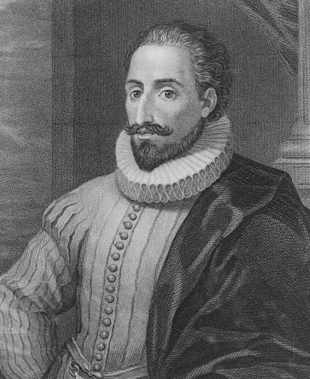 Ilustración de Miguel de Cervantes. Ilustración de Miguel de Cervantes.