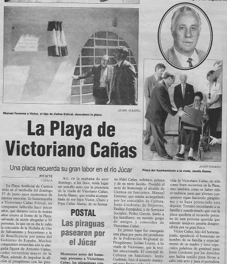 Homenaje a Victoriano Cañas. Homenaje a Victoriano Cañas.
