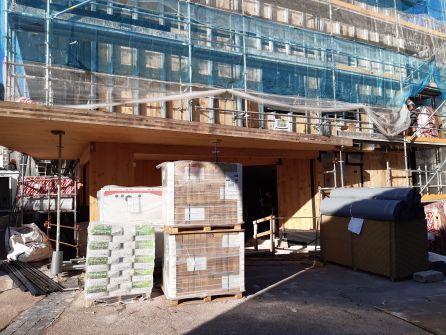 Los trabajos de renovación de la escuela Los trabajos de renovación de la escuela