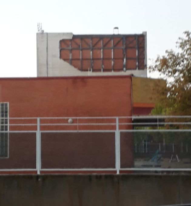 Daños en el auditorio de Argamasilla de Alba Daños en el auditorio de Argamasilla de Alba