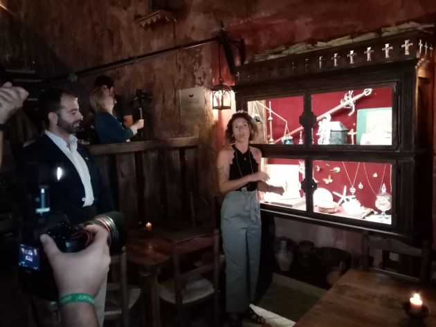 Giggia Pellegrini, durante el encuentro mantenido con los medios de comunicación Giggia Pellegrini, durante el encuentro mantenido con los medios de comunicación