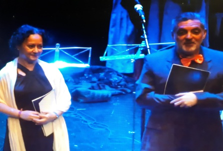 Maite Lorenzo y Juanma Cano en una escena del montaje Maite Lorenzo y Juanma Cano en una escena del montaje
